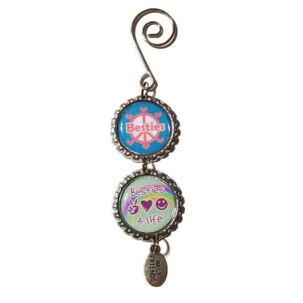 Besties For Life Christmas Ornament/ Wall Hanger/ Car Charm, Stocking Stuffer